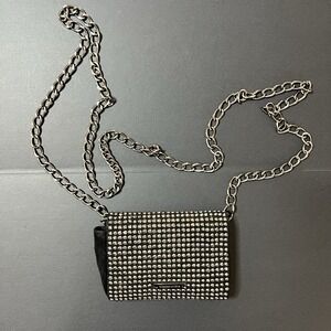 BCBG Maxazria Black Clutch with Removable Shoulder Chain Strap